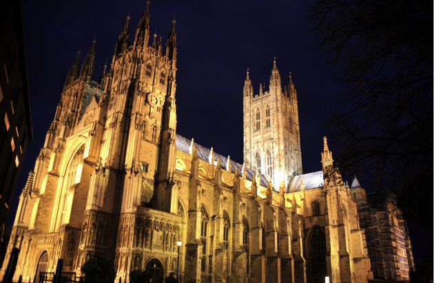 Canterbury Cathedral at night
