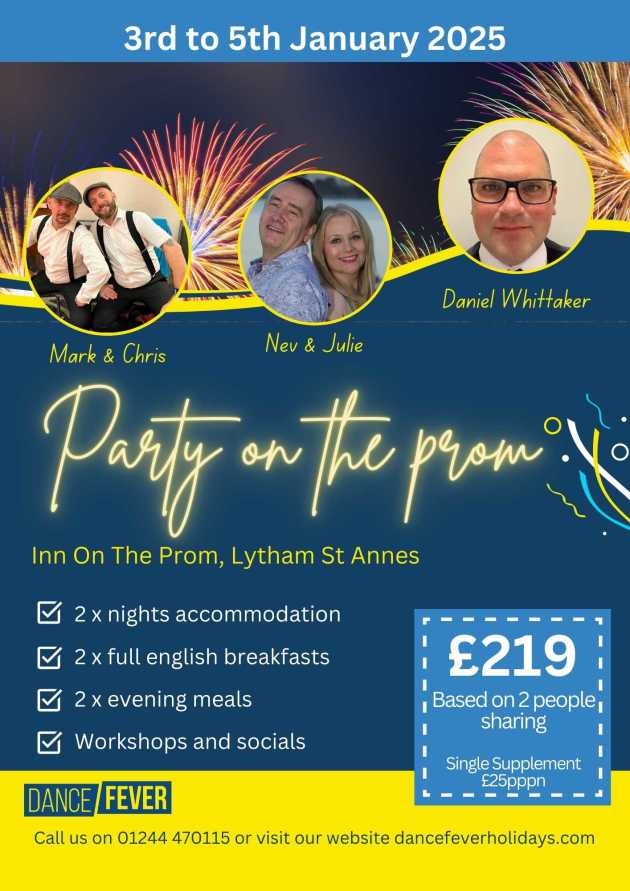 Buy Now Party on the prom 2025 Inn On The Prom Hotel, Lytham St