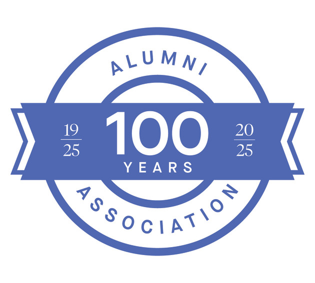 A roundel celebrating the Alumni Association's centenary