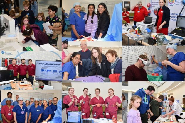 A collage of nine photos from last year's Royal Papworth Hospital friends and family open day