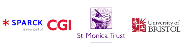 SPARCK, St Monica Trust and University of Bristol logos