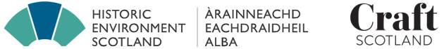 Logos of Historic Environment Scotland and Craft Scotland