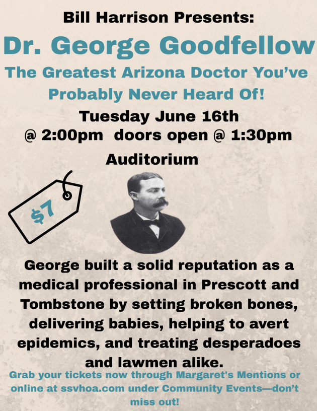Buy tickets – Bill Harrison Dr. George Goodfellow, The Greatest AZ ...
