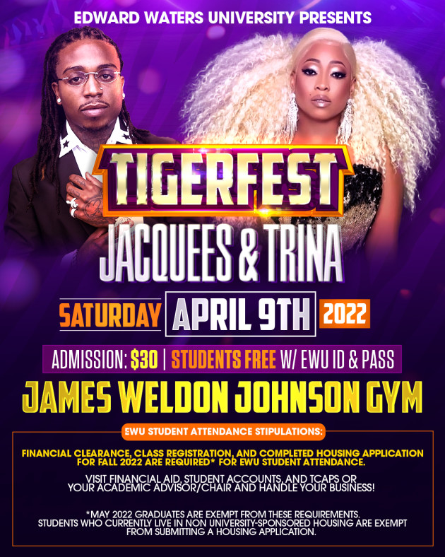 Buy tickets Tiger Fest Featuring Jacquees & Trina!!! AdamsJenkins