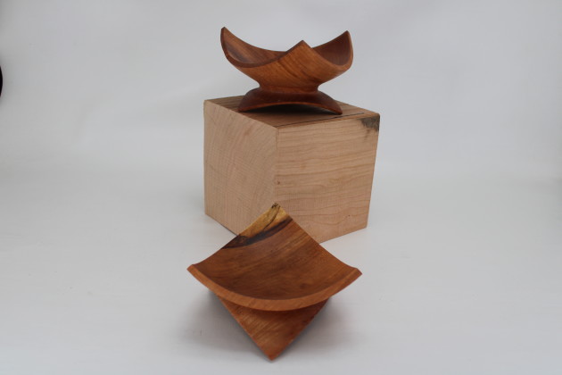 Triangular Bowls from Cubes