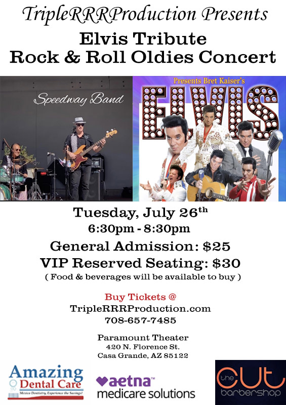 Buy tickets Elvis Tribute Rock & Roll Oldies Concert 630 PM