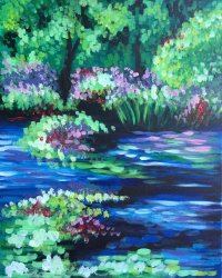 Monet Inspired Spring Waters Painting Experience image