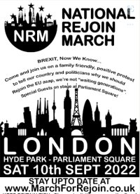 NEW DATE 22/10/2022 .... MANCHESTER FOR EUROPE: Coaches from Manchester to National Rejoin March and back. image