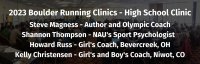 2023 Boulder Running Clinics High School Clinic image