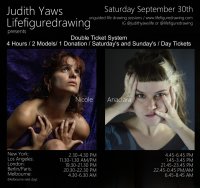 Saturday September 30th:  2 Sessions 2 Models 4 Hours - one Donation / with Nicole and AnaClara image