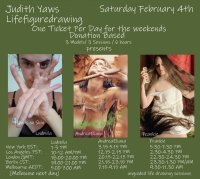 Saturday Feb 4th /  3 Sessions / 3 Models - one Donation  /  6 hours / Ludmila / Andrea Eliana / Frankie (floorlength) image