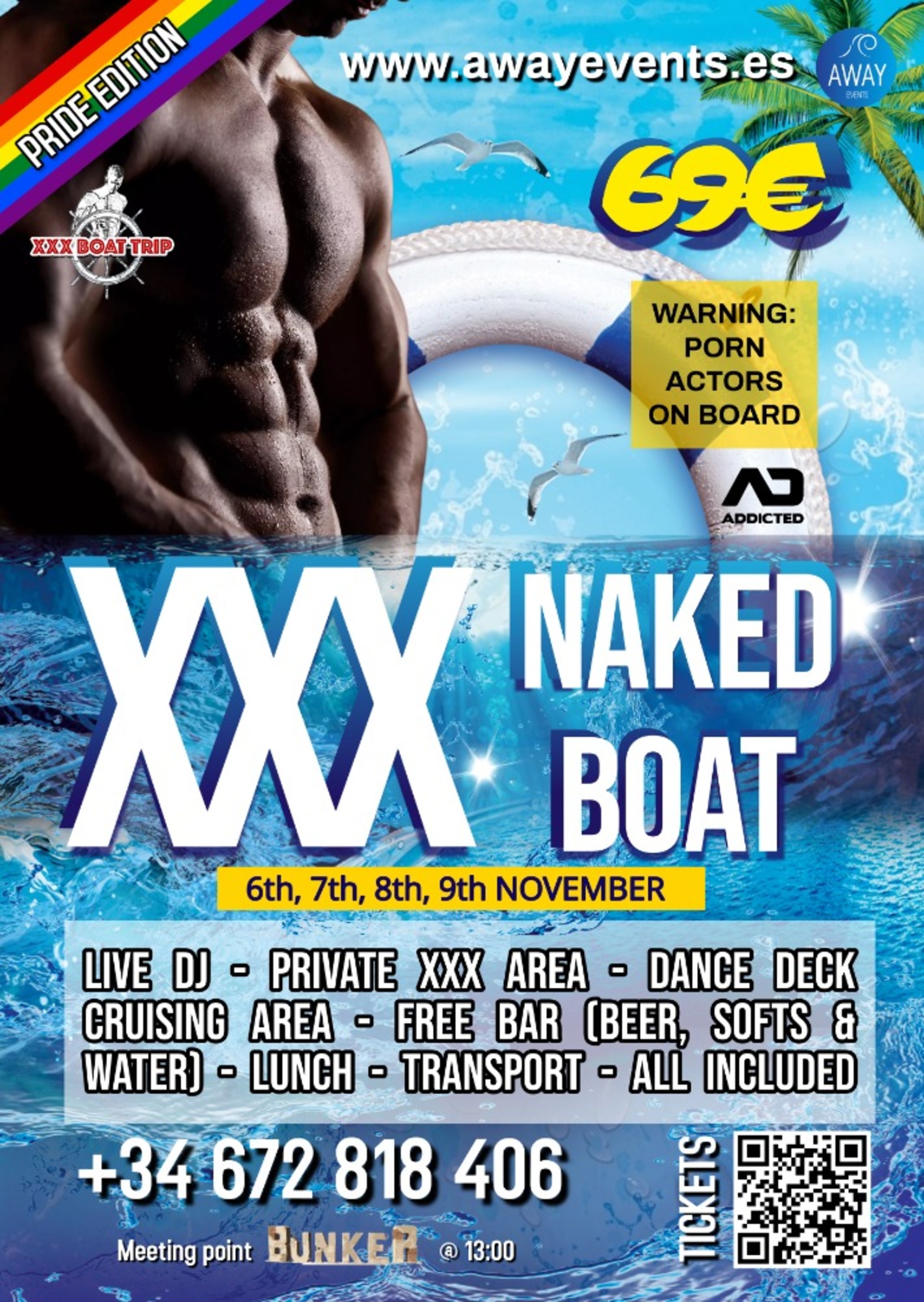 Buy tickets – XXX Naked Boat Winter Pride – Puerto Rico