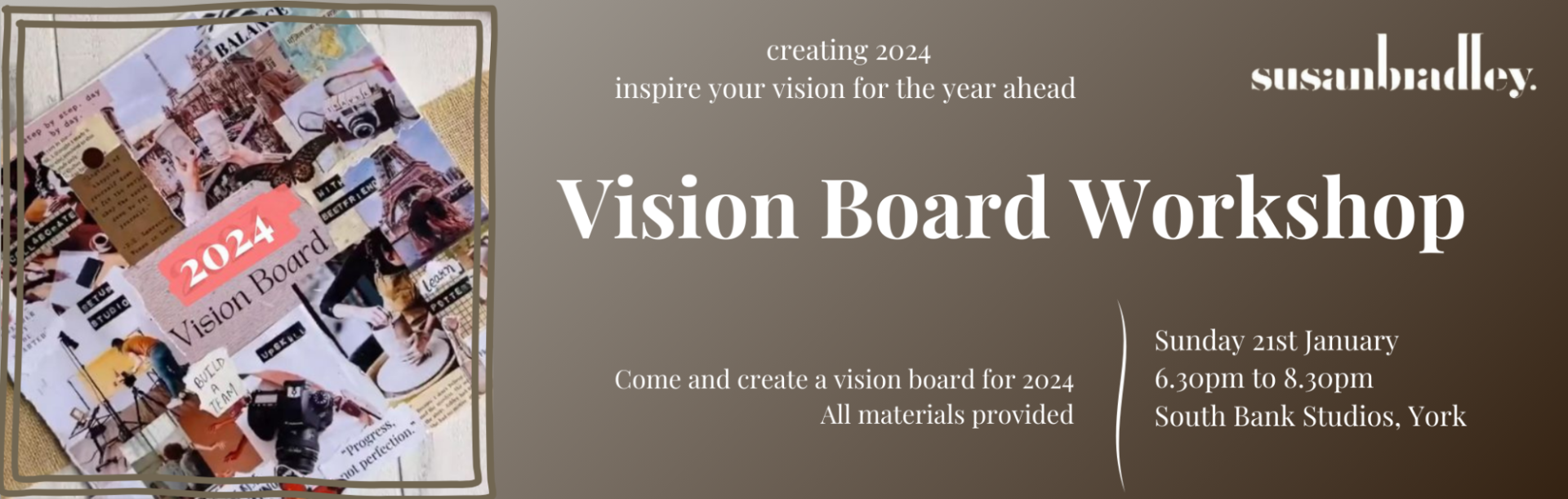 Buy tickets – Vision Board Workshop for 2024 – South Bank Studios