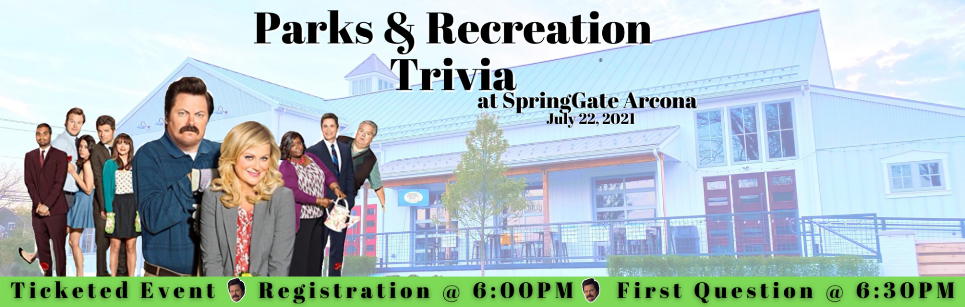 Buy Tickets For Parks Recreation Trivia Arcona At Springgate Arcona Thu Jul 22 2021 6 30 Pm 8 30 Pm