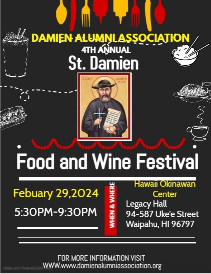 Buy tickets Damien Food & Wine Festival Hawaii Okinawa Center, Thu