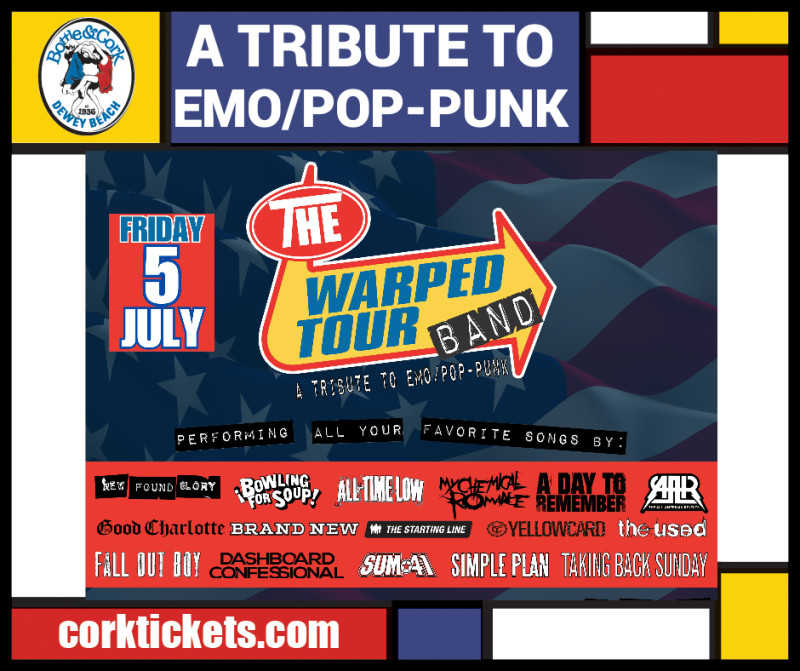 BUY TICKETS THE WARPED TOUR BAND BOTTLE & CORK