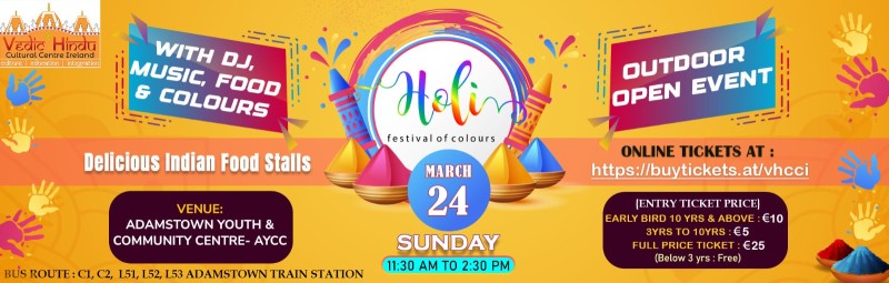 Buy tickets – VHCCI_Holi :Festival Of Colours – Adamstown Youth ...