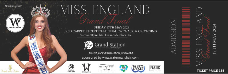 Buy tickets – Miss England Final Day 2 – Grand Station Wolverhampton