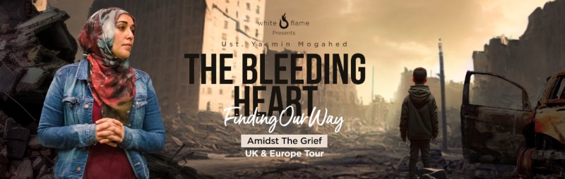 The Bleeding Heart' Tour by the esteemed Ustadha Yasmin Mogahed, kicks off  in 10 days time across the UK and Europe! 🌏 Have you