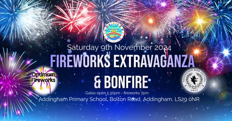 Buy tickets – Fireworks Extravaganza and Bonfire! – Addingham Primary ...