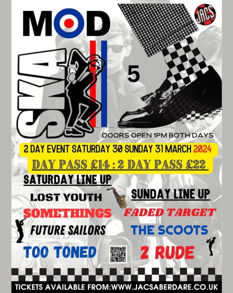 Buy tickets – Mod & Ska Bank Holiday Weekender – JACS ABERDARE