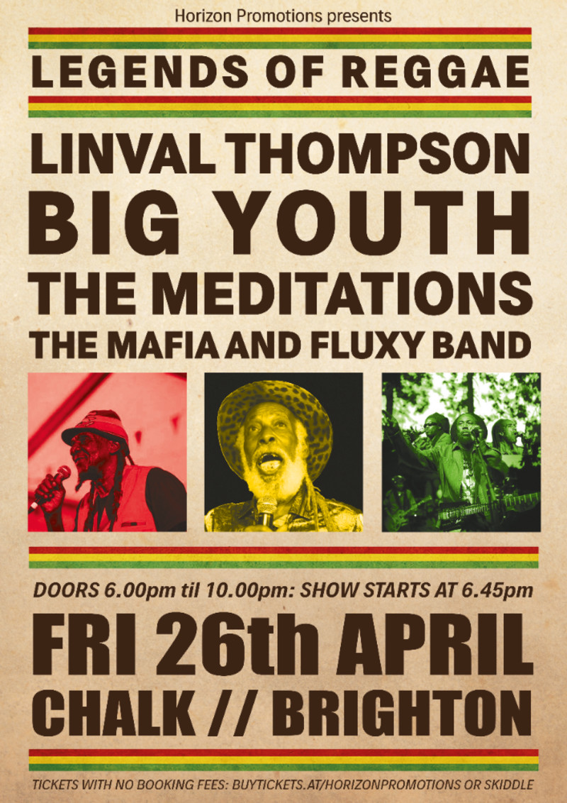 Buy tickets – LINVAL THOMPSON / BIG YOUTH / THE MEDITATIONS / FRI 