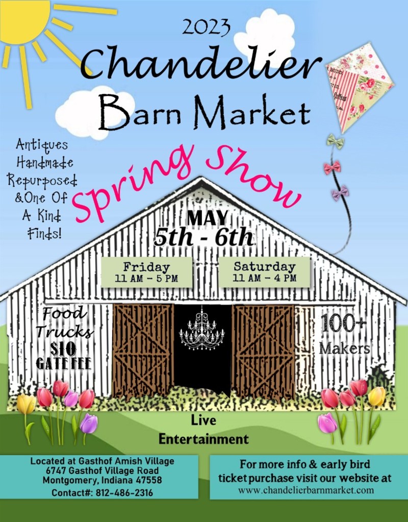 Buy tickets Chandelier Barn Market Spring Show 2023 Chandelier Barn