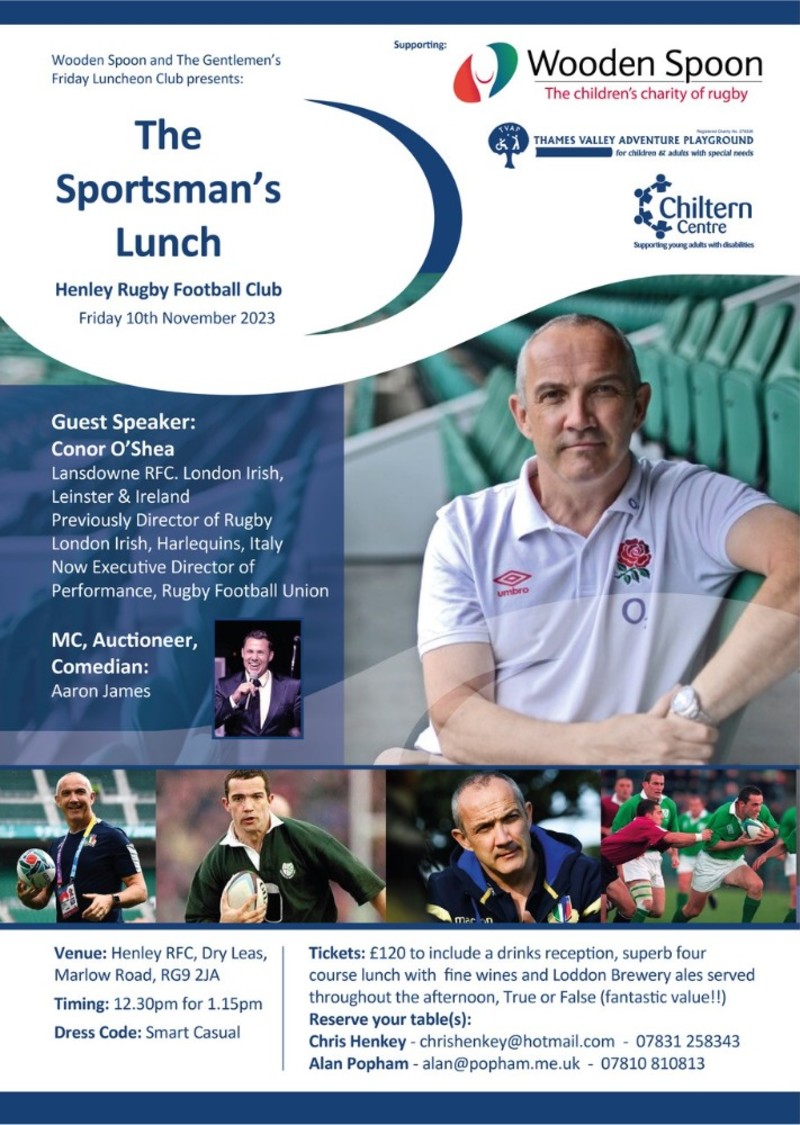 Book your tickets here – Wooden Spoon Chilterns/GFLC Charity Sporting ...