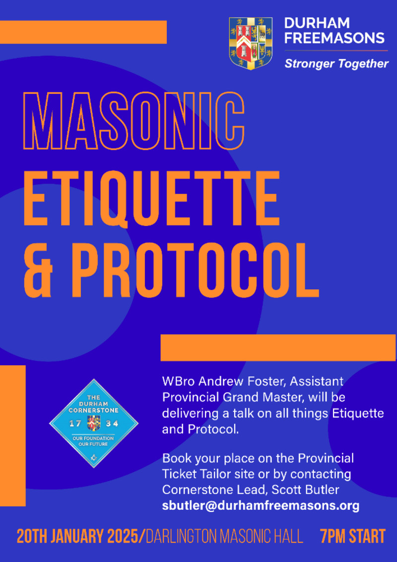 Select tickets – Masonic Etiquette & Protocol – Freemasons’ Hall ...