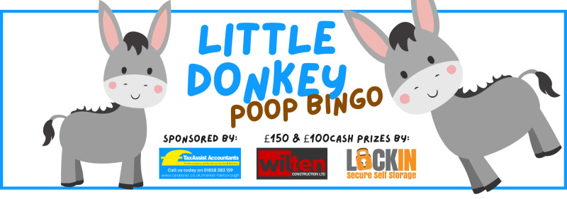 Poop Tickets Buy POOP Square(s) here – Little Donkey Poop Bingo – Market Harborough ...