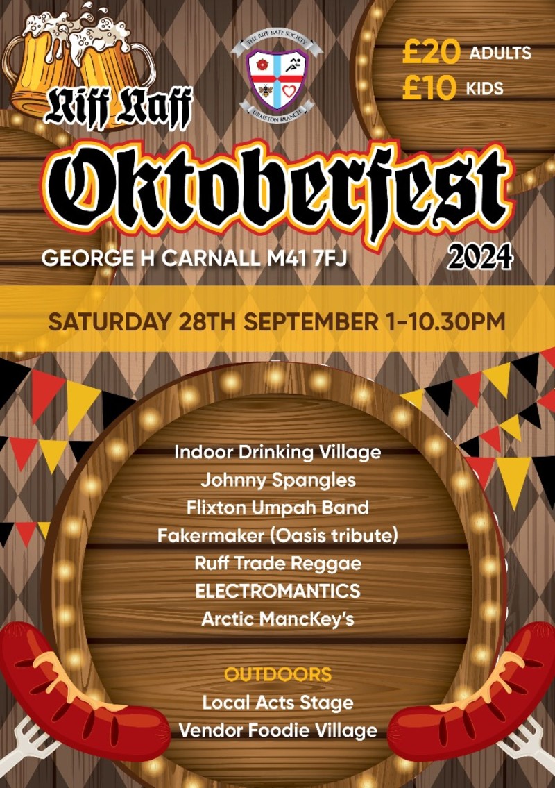 Buy tickets Riff Raff Oktoberfest 2024 The Carnell, Sat 28