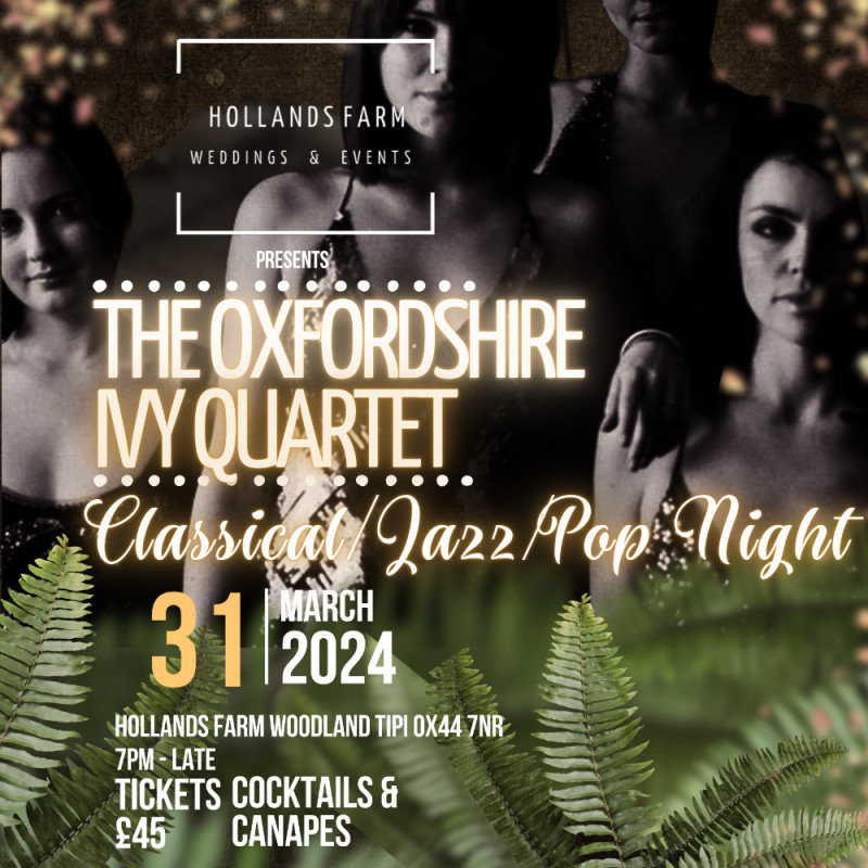 Buy tickets – The Oxfordshire Ivy Quartet Classical/Jazz/Pop Night ...