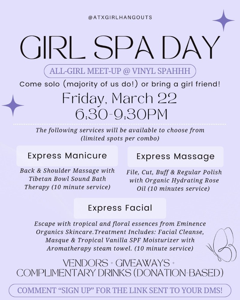 Get your ticket! – Girl Spa Day – VINYL Spahhh