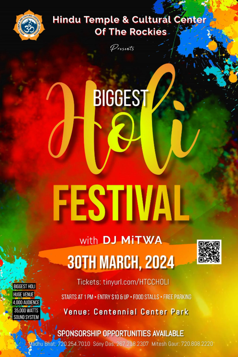 Buy tickets HTCC HOLI FESTIVAL 2024 Centennial Center Park